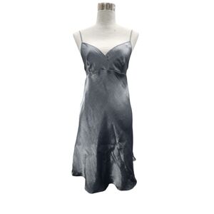 Gray Chemise with Soft Silhouette and Subtle Elegance
